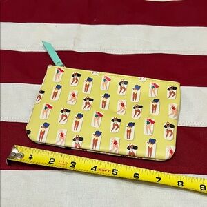 Yellow Pouch with Swimmer Print